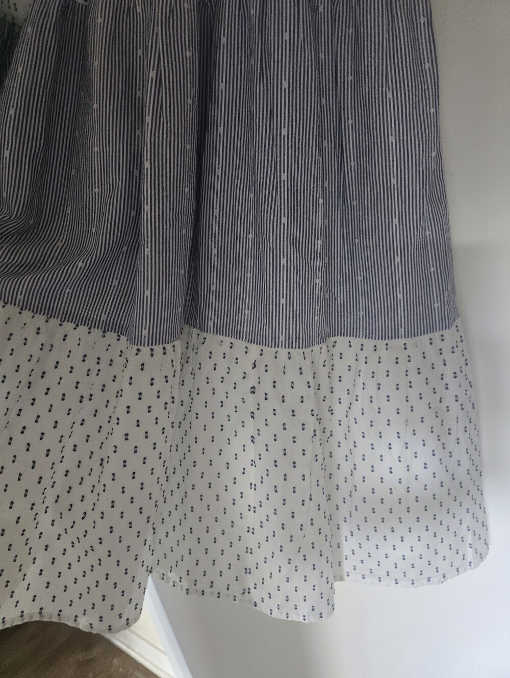 J. Crew Blue and White Tiered Maxi Dress Size M - Picture 8 of 12